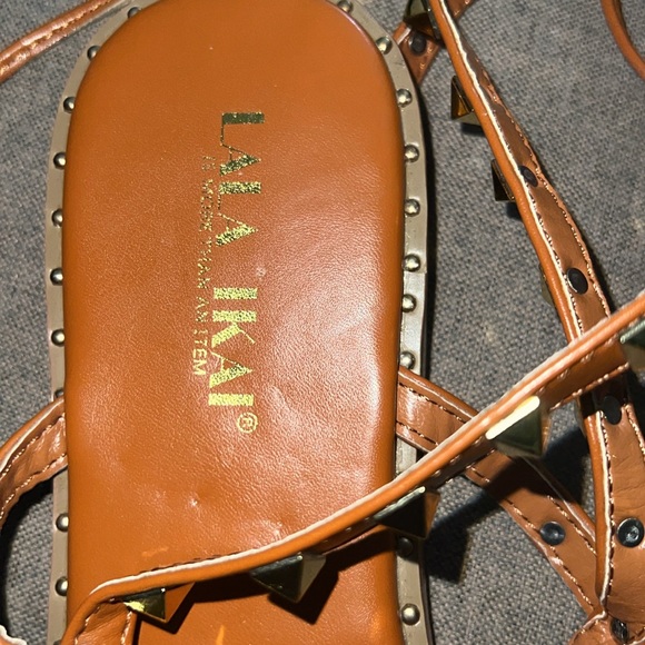 LALA IKAI Women's Lace up Strappy Flat Sandals. Size 9.5. New without tag. - Picture 7 of 8